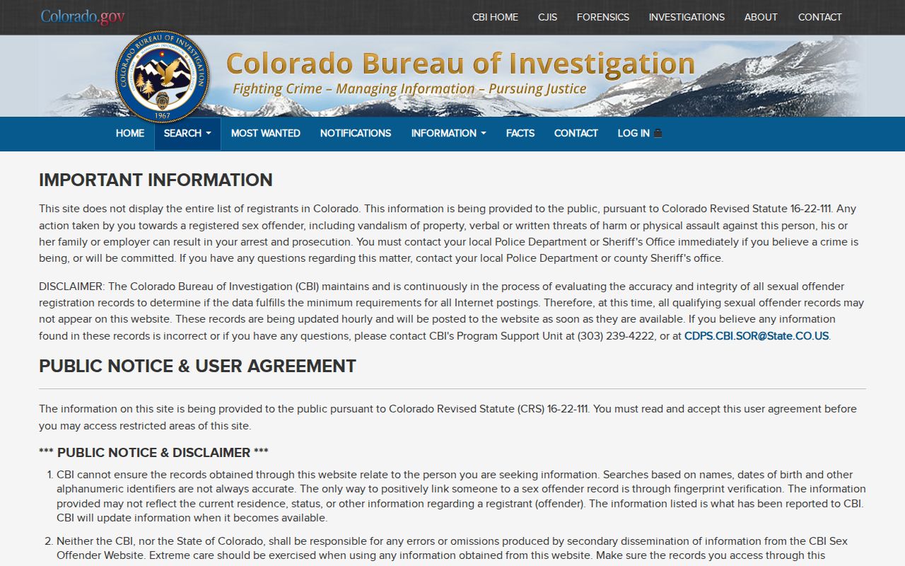 Fremont County sex offender map search